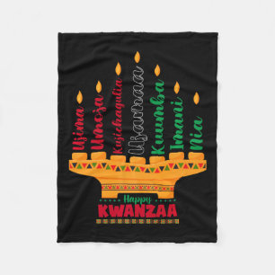 Couverture Polaire Kinara Sept Bougies Principes De Kwanzaa Happy K