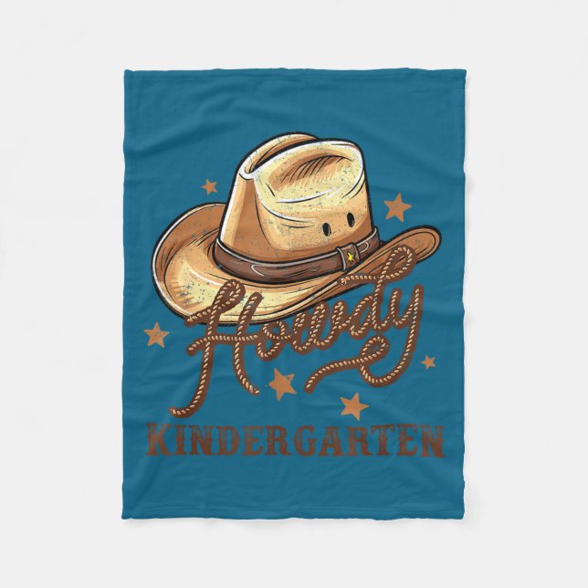 Couverture Polaire Kindergarten Teacher Rodeo Cowboy Western Howdy Ki (Devant)