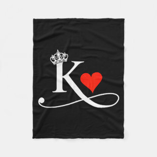 Couverture Polaire King &amp; Queen Of Hearts Matching Couple Saint V