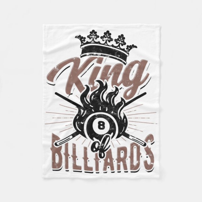 Couverture Polaire King Of Billiards - Piscine Et Balle De 8 Ans (Devant)