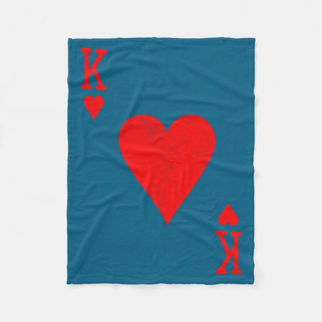 Couverture Polaire King Of Hearts Matching Couple Saint Valentine's D (Devant)