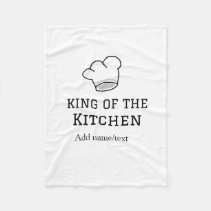 Couverture Polaire King of the cuisine chef cuisine ajouter nom couro