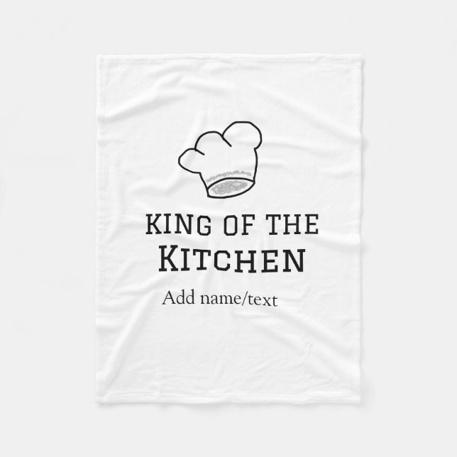 Couverture Polaire King of the cuisine chef cuisine ajouter nom couro (Devant)