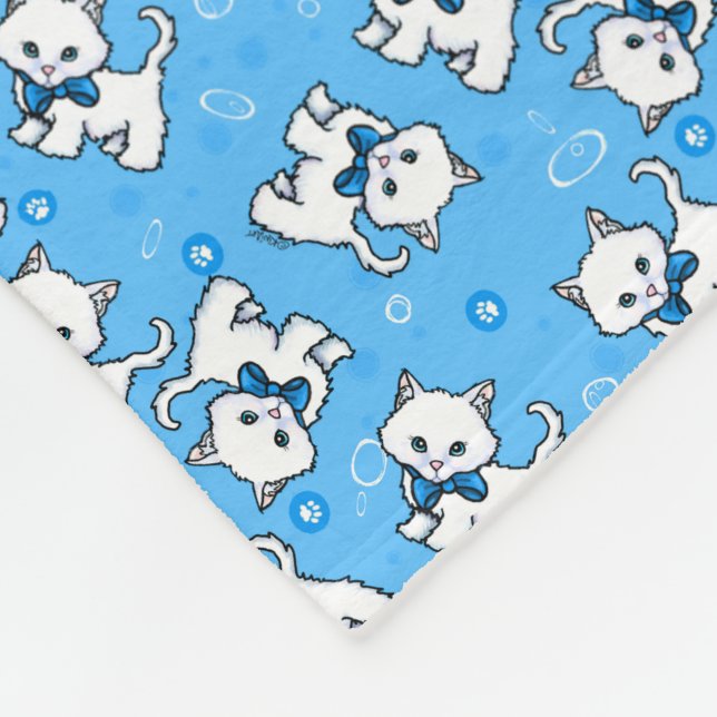 Couverture Polaire KiniArt Chatons blancs (Coin)