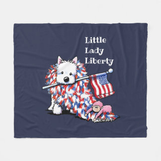 Couverture Polaire KiniArt Liberty Westie Portrait
