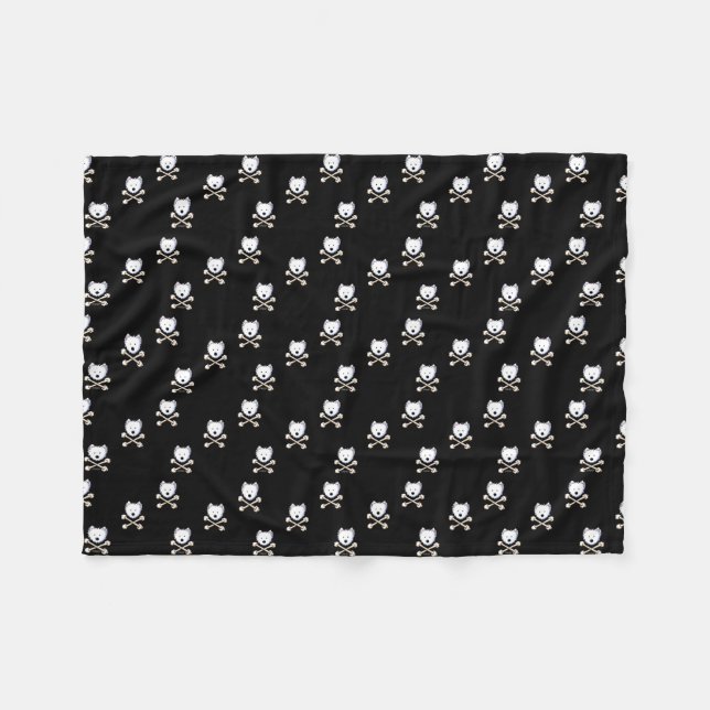 Couverture Polaire KiniArt Torrid Westie Crossbones polaire (Devant (Horizontal))