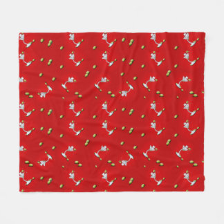 Couverture Polaire KiniArt Westie Martini Blanche polaire