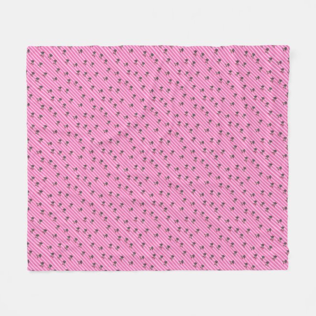 Couverture Polaire KiniArt Yorkie filles (Devant (Horizontal))