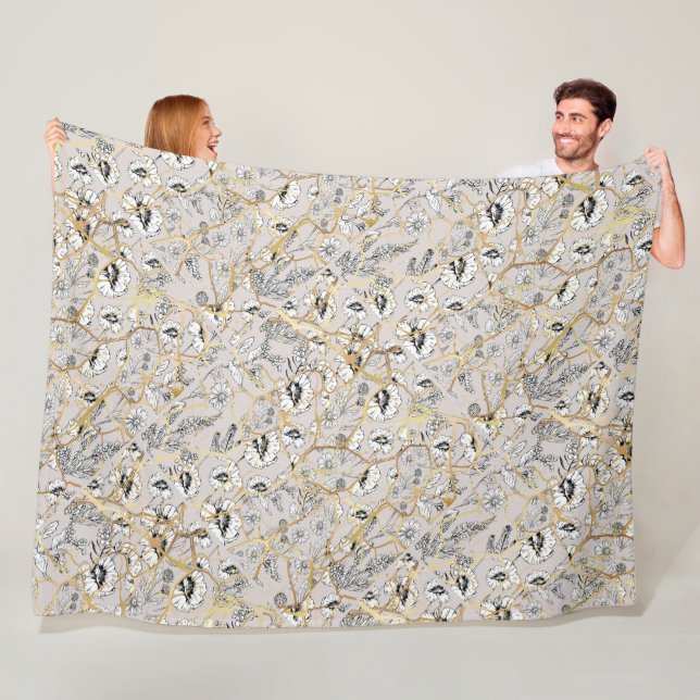 Couverture Polaire Kintsugi japonais. (En situation)