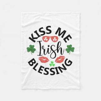 Couverture Polaire Kiss Me Irish Blessing