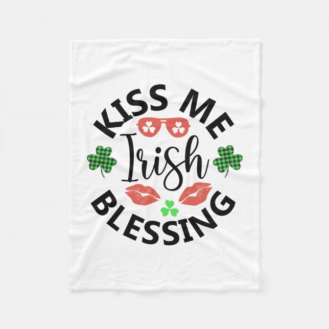 Couverture Polaire Kiss Me Irish Blessing (Devant)