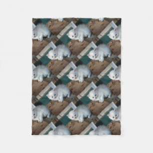 Couverture Polaire Kitten blanc