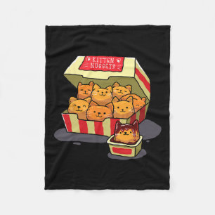 Couverture Polaire Kitten Nuggets Alimentation Pun Amoureux des chats