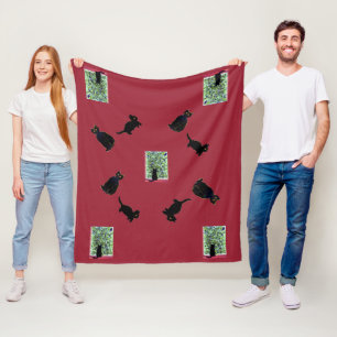 Couverture Polaire Kitty Rassembler de mignons chats noirs