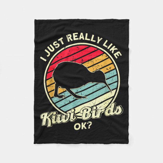 Couverture Polaire Kiwi &amp; New Zealand Uni-adults Black Cotton, Ly (Devant)