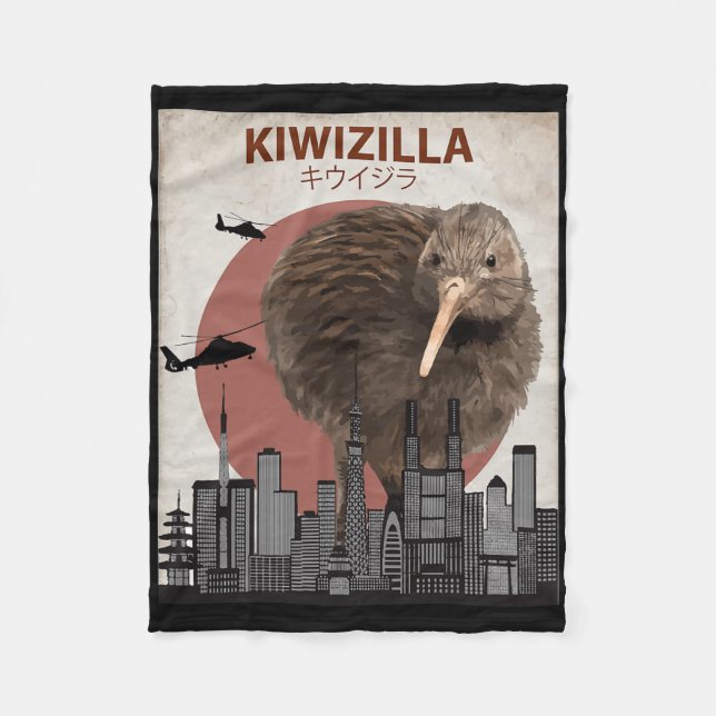 Couverture Polaire Kiwizilla Funny Kiwi New Zealand Bird Lovers Gift  (Devant)