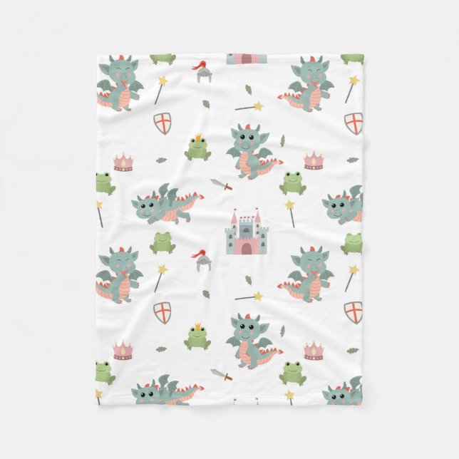 Couverture Polaire Knights Fairytale Médiéval Castle Nursery (Devant)