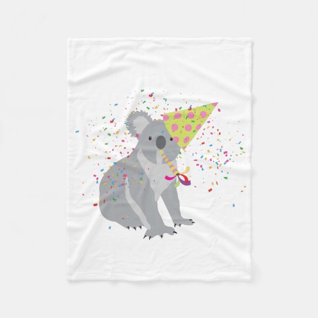 Couverture Polaire Koala - Animaux ayant une fête (Devant)