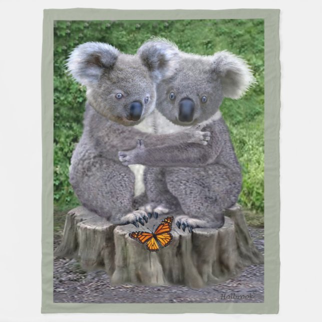 COUVERTURE POLAIRE KOALA HUGGIES DE BÉBÉ (Devant)