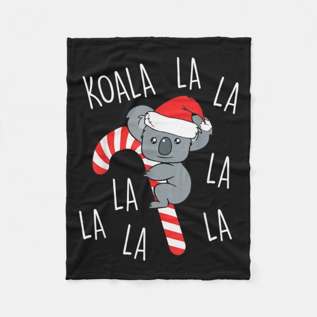 Couverture Polaire Koala La La La - Aussie Xmas Pun Funny Australian  (Devant)