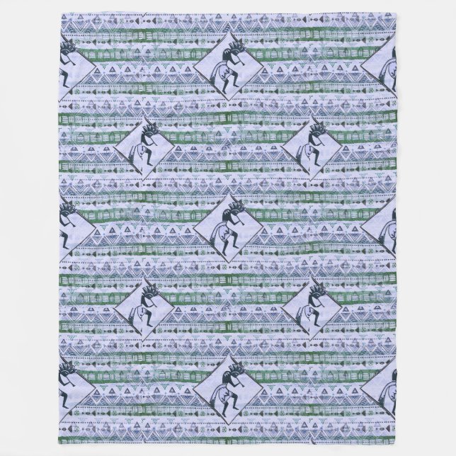 Couverture Polaire Kokopelli - Amérindien Motif sans couture 2 (Devant)