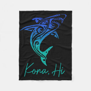 Couverture Polaire Kona Hawaï Requin Plongée Pêche Surf Surfeur Hawaï