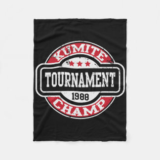 Couverture Polaire Kumite Champion Martial Arts Kung Fu Karate Cinema