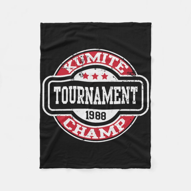 Couverture Polaire Kumite Champion Martial Arts Kung Fu Karate Cinema (Devant)