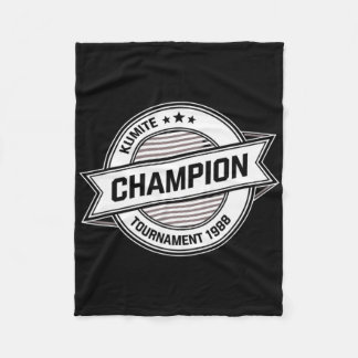 Couverture Polaire Kumite Champion Martial Arts Kung Fu Karate Cinema