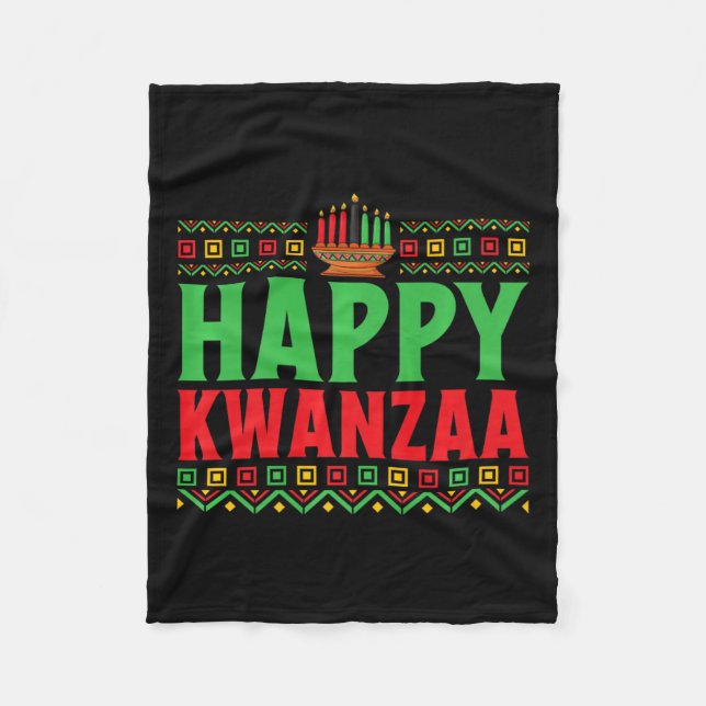 Couverture Polaire Kwanzaa - Happy Kwanzaa (Devant)