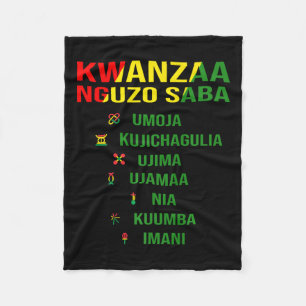 Couverture Polaire Kwanzaa - Swahili Pour Les Sept Principes
