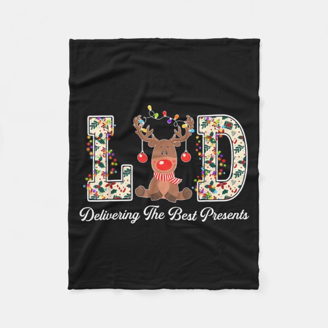 Couverture Polaire L&amp;d Delivering The Nurse Reindeer Christmas  (Devant)