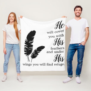 Couverture Polaire La Bible chrétienne Verse Blanche