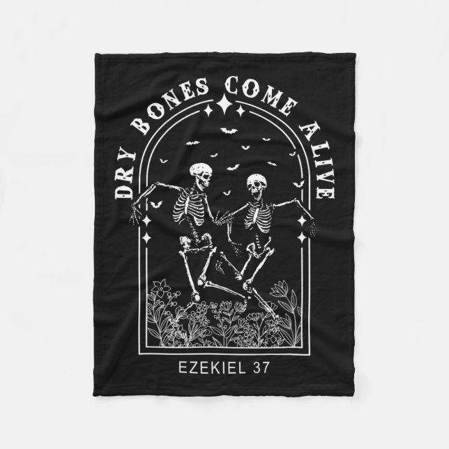 Couverture Polaire La Bible Verse Os Sèches Venir Vivant Jésus-Christ (Devant)