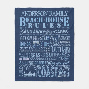 Couverture Polaire La Chambre de plage ordonne la famille côtière d