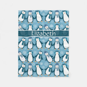 Couverture Polaire La conception mignonne de pingouins d'hiver
