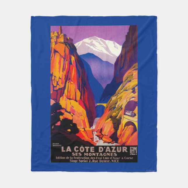 Couverture Polaire La Cote d'Azur PosterEurope vintage 2 (Devant)
