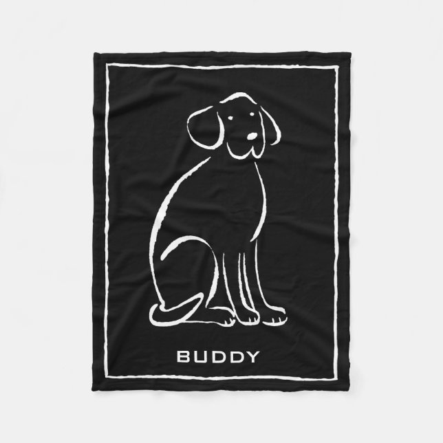 Couverture Polaire La couleur de sélection d'art de Labradore, (Devant)