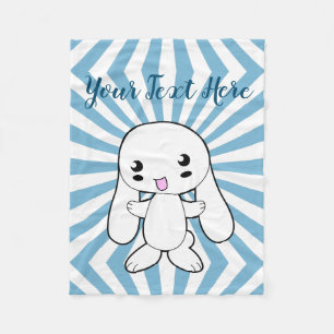 Couverture Polaire La coutume de Kawaii Bunny