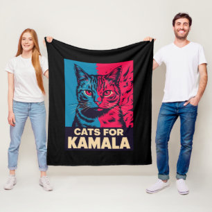 Couverture Polaire La dame aux chats sans enfants vote Kamala Harris 