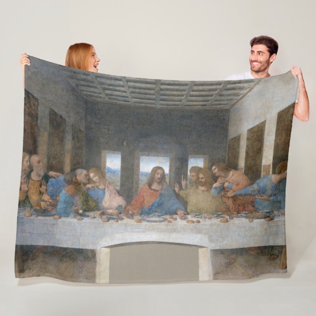 Couverture Polaire La Dernière Cène, Léonard de Vinci (En situation)