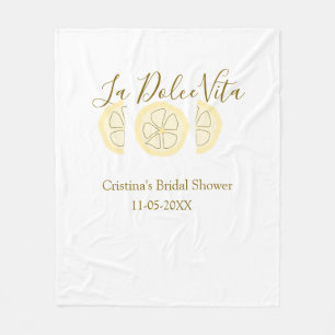 Couverture Polaire La Dolce Vita jaune citron enterrement de vie de j