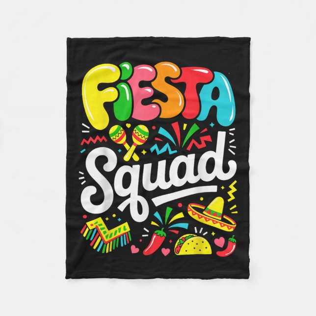 Couverture Polaire La Fiesta Squad Cinco De Mayo Lets Fiesta Mexicain (Devant)