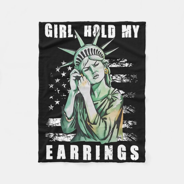 Couverture Polaire La Fille Tenir Mon Oreille Mode De Combat Statue D (Devant)