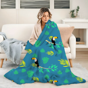 Couverture Polaire La forêt tropicale du Toucan bleu et vert