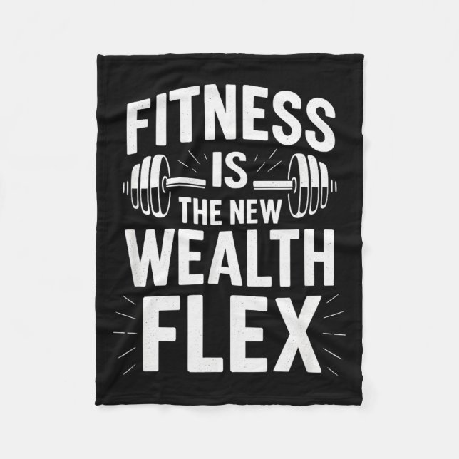 Couverture Polaire La forme physique est la richesse Flex, citation m (Devant)