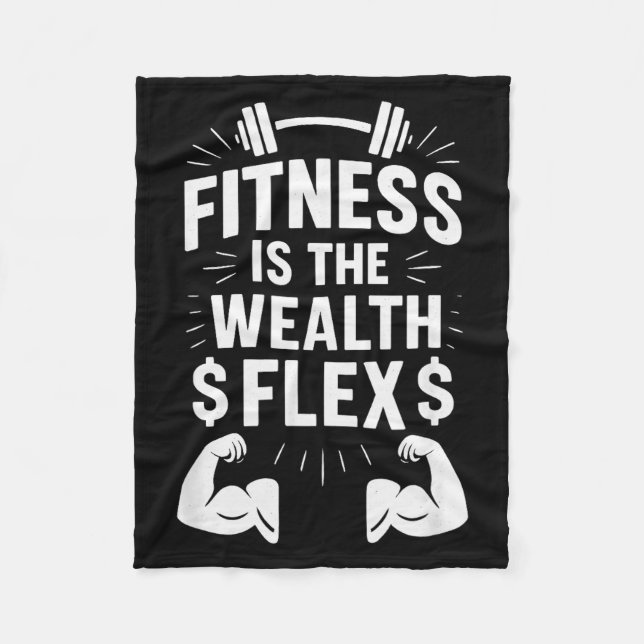 Couverture Polaire La forme physique est la richesse Flex, Citation m (Devant)