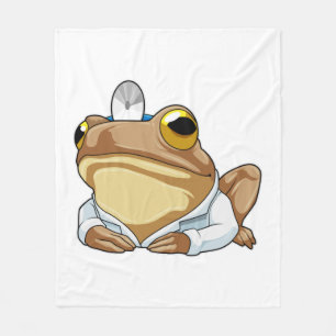 Couverture Polaire La grenouille comme docteur avec le manteau du doc