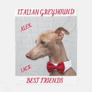 COUVERTURE POLAIRE LA GREYHOUND ITALIENNE FLEECE BLANKET AVEC DES NOM