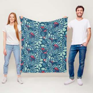 Couverture Polaire La jungle luxuriante du Flamant rose